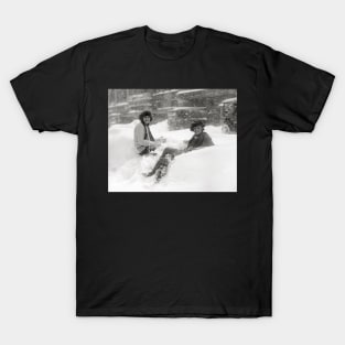 Girls in the Snow, 1922. Vintage Photo T-Shirt